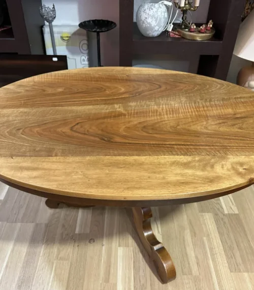 Antiker Louis Philippe Couchtisch aus Nussbaumholz