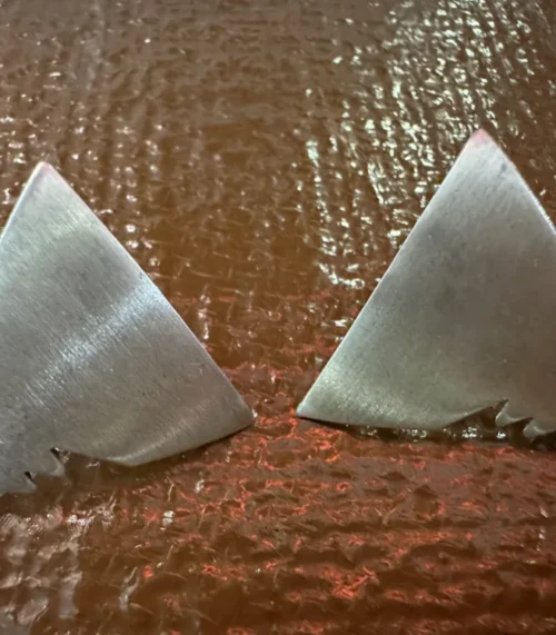 Silberne Designer-Ohrringe - Geometrisches Statement