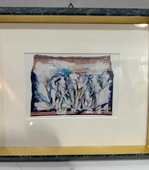 Rolf Knie Elefanten Bild Mehrfarbige Wiedergabe nach dem Original