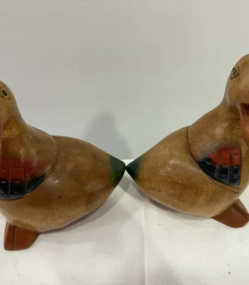 Vintage Holzenten im 2er Set