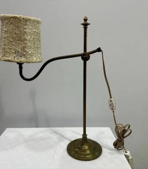 Jugendstil Messing Tischlampe / Tischleuchte