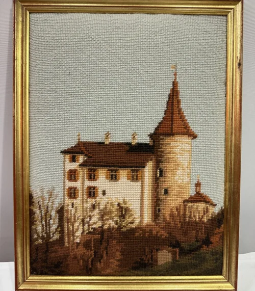 Gobelin Bild vom Schloss Schauensee in Kriens