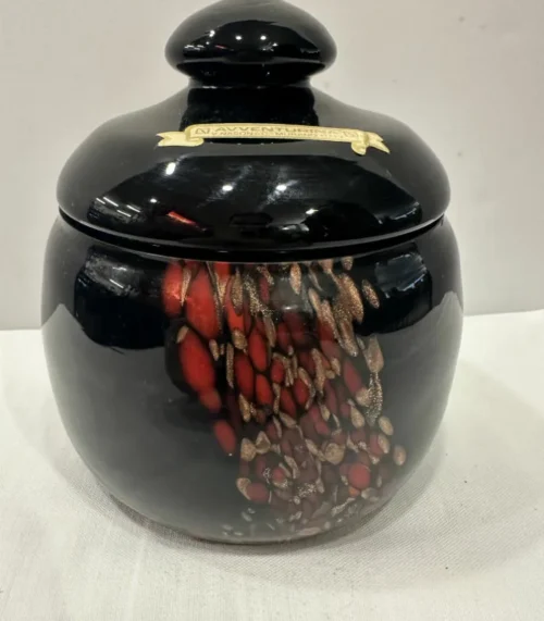 Avventurina Murano schwarzer Topf