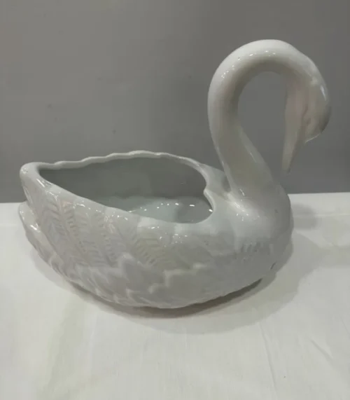 Vintage Schwan aus Keramik
