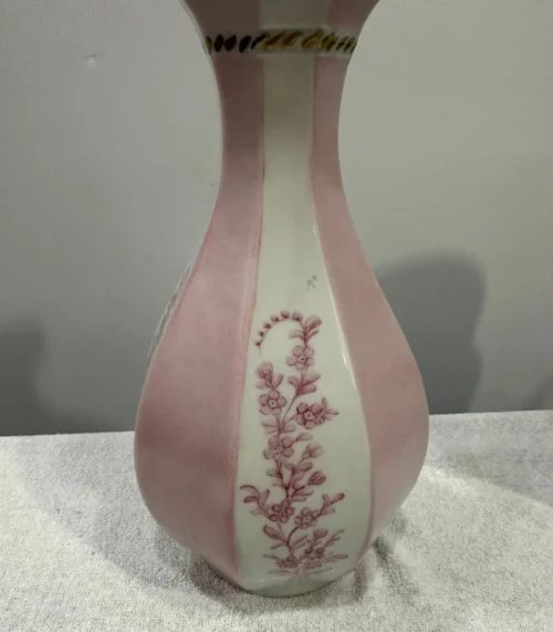 Schirnding Bavaria Vase in rosa/ weiss