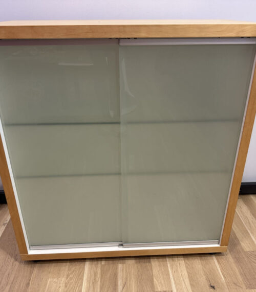 Vitrinen Schrank/ Kommodenschrank mit Schiebetüren