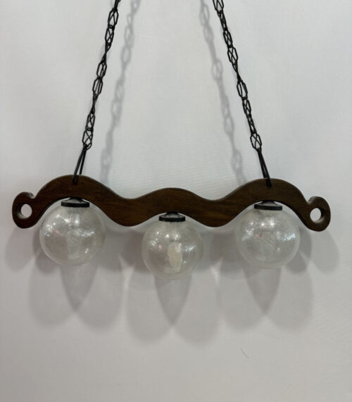 Vintage Hängelampe mit drei Kugeln