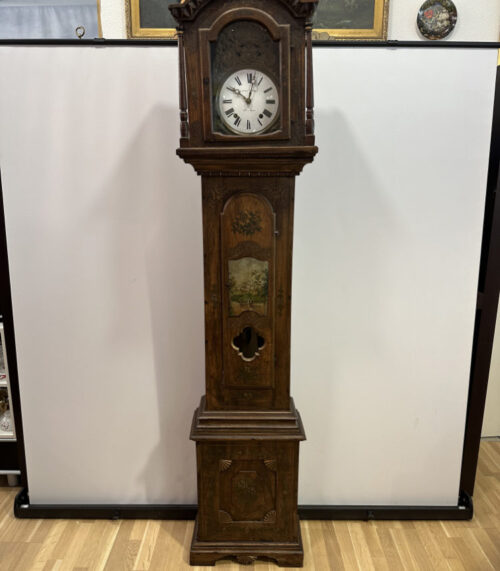 Antike Standuhr mit Bauermalerei um 1700/ 1800 Jahrhundert
