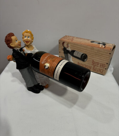 Vintage Weinflaschenhalter "Braut & Bräutigam"