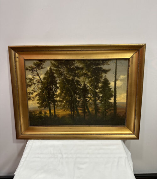 Ölgemälde mit einer schönen Waldlandschaft