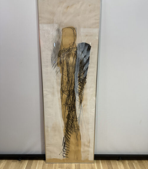 Abstrakte Eleganz 58 x 180 cm - Handgemaltes Kunstwerk im minimalistischen Stil