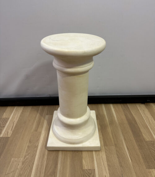 Elegante Vintage Gips Säule in Cremeweiss mit höhe 59 cm