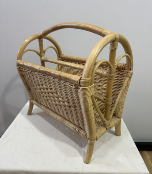 Vintage Rattan Zeitungsständer