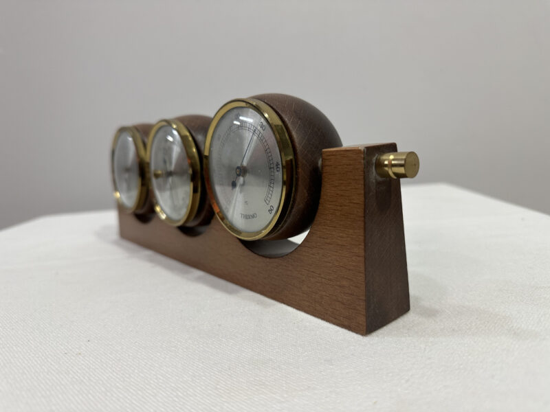 Vintage Wetterstation mit Thermometer, Barometer und Hygrometer - Image 2