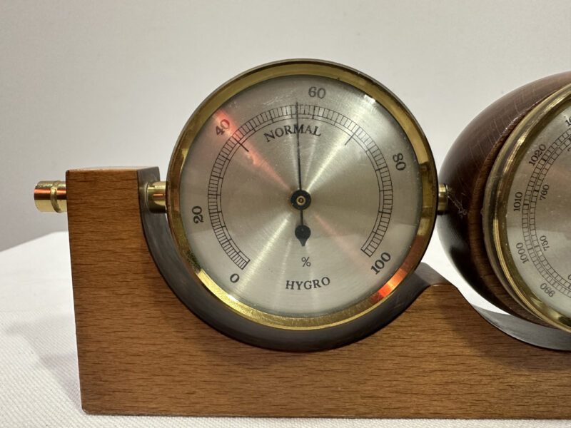 Vintage Wetterstation mit Thermometer, Barometer und Hygrometer - Image 5