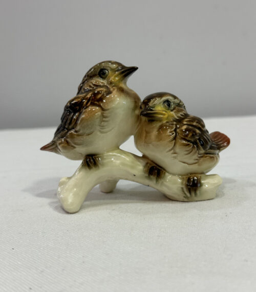 Vintage Porzellanfigur - Zwei Vögel auf Ast (W. Germany)