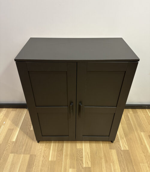 IKEA BRIMNES Schrank – mit Türen in Schwarz
