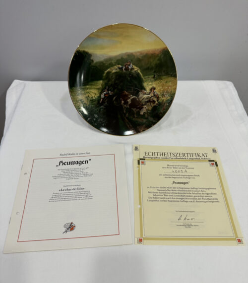 Sammlerteller „Heuwagen“ von Langenthal – Limitierte Auflage von 1990 mit Echtheitszertifikat