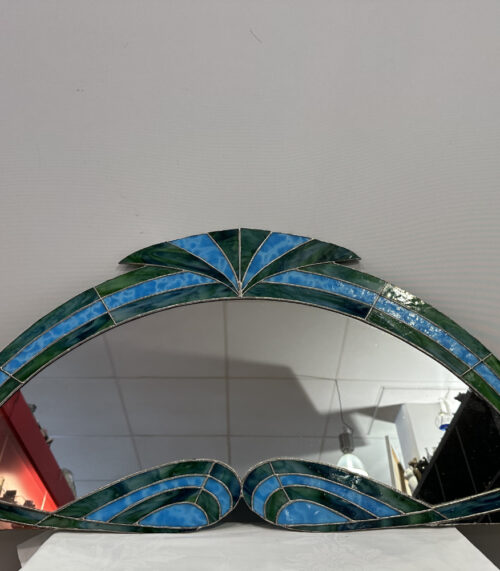 Art Deco Wandspiegel – Halbkreis im Tiffany-Stil
