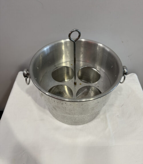 Vintage Aluminium Eiskübel mit 4er Flaschenhalter