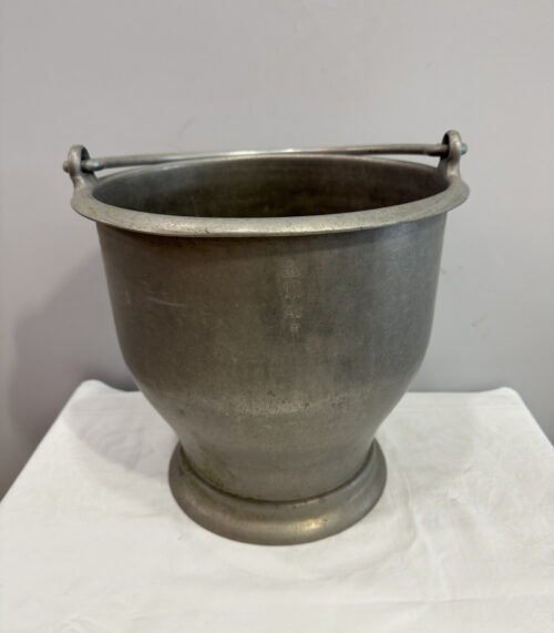 Vintage Aluminium-Eimer von ASS – 12L Wasser- oder Milcheimer mit Henkel