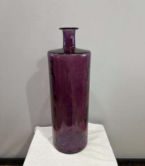 Violette Glasvase mit 75 cm Höhe – Dekorative Flaschenvase