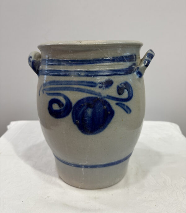 Salzglasierter 6-Liter-Krug mit blauer Handmalerei