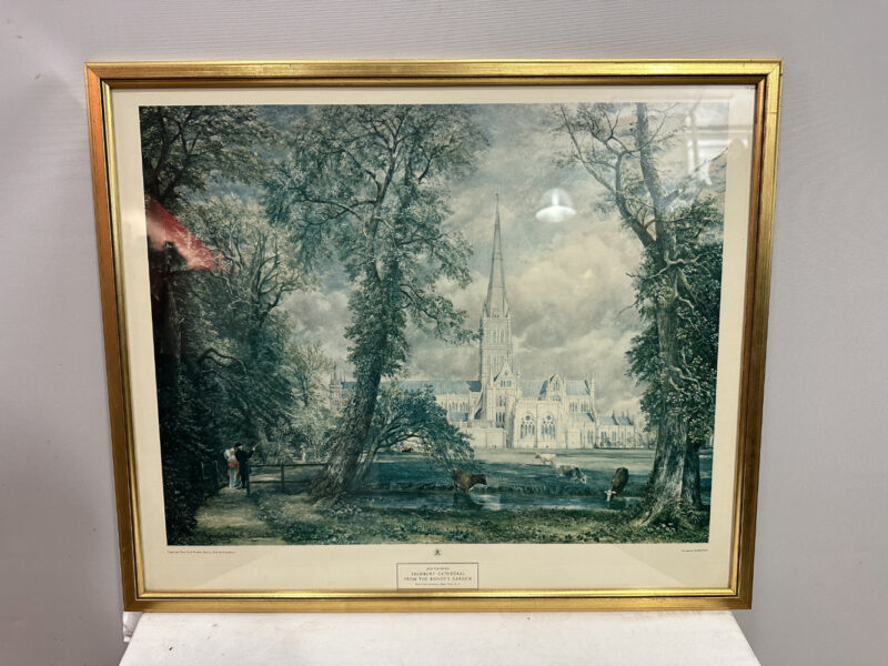 Salisbury Cathedral from the Bishop’s Garden - Farbdruck John Constable, New York Graphic Society 59 x 50 cm