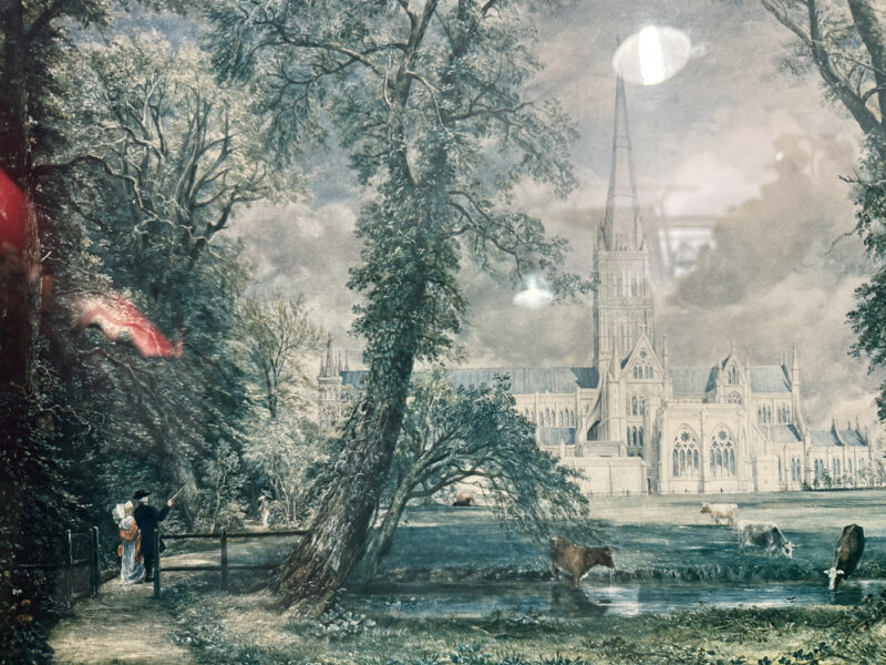 Salisbury Cathedral from the Bishop’s Garden - Farbdruck John Constable, New York Graphic Society 59 x 50 cm - Image 2