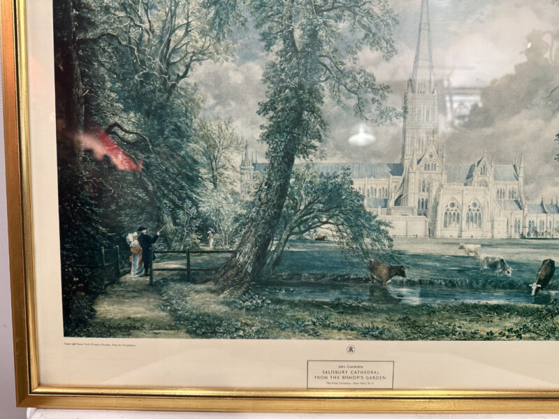 Salisbury Cathedral from the Bishop’s Garden - Farbdruck John Constable, New York Graphic Society 59 x 50 cm - Image 6