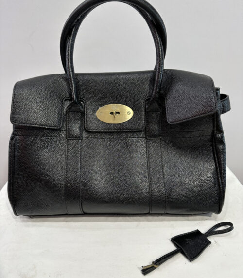Mulberry Bayswater Handtasche – Klassische Luxusledertasche in Schwarz