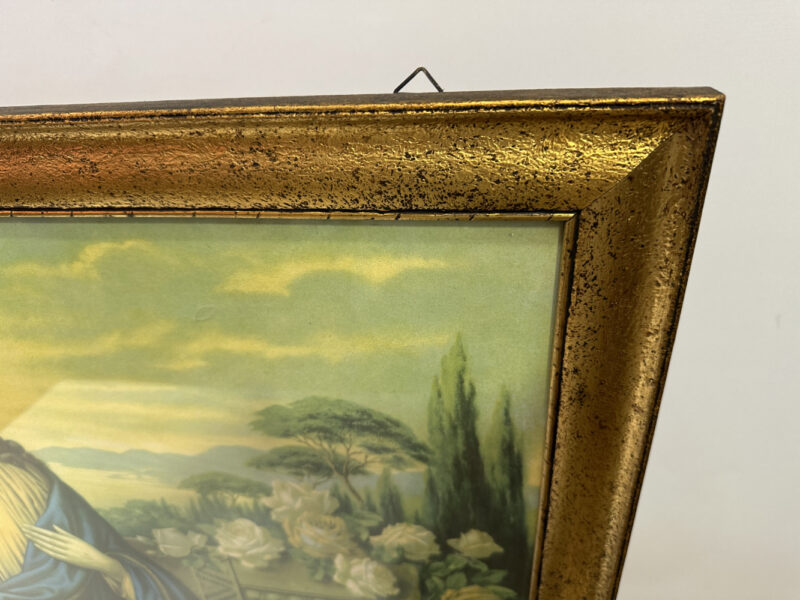 Jesusbild mit goldener Aureole – im Craquelé-Rahmen mit spirituellem Tiefgang, 88 x 46cm - Image 5