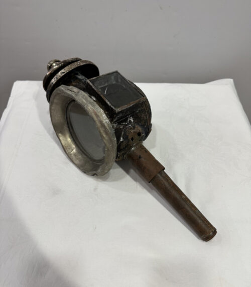 Antike Wagenleuchte – Original um 1800 aus Metall und Glas