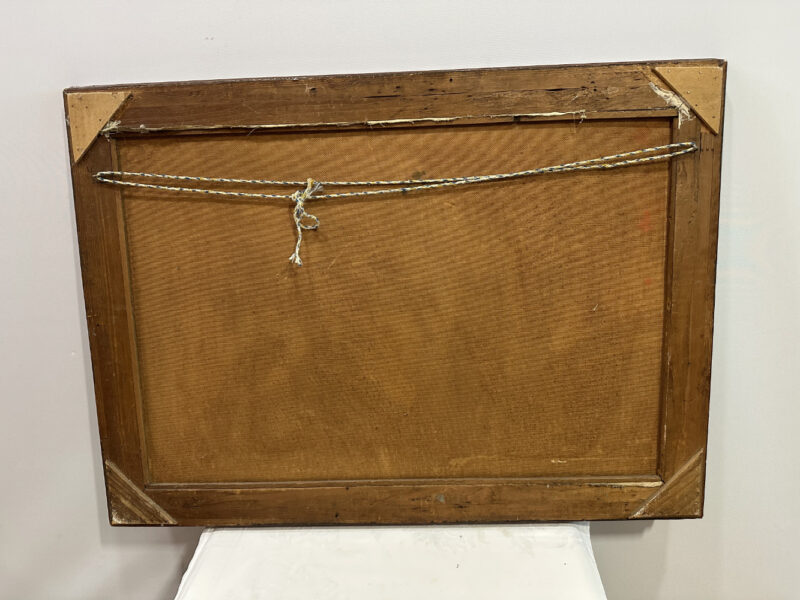 Ölgemälde mit Mittelmeer-Küste – kraftvolles Seestück in braunem Reliefrahmen, signiert 93 x 67 cm - Image 9