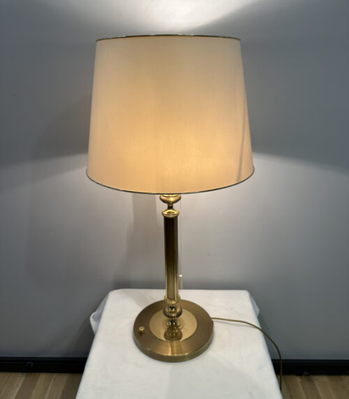 Elegante Vintage Tischlampe mit Zugschalter und Dimmer, Höhe 90 cm