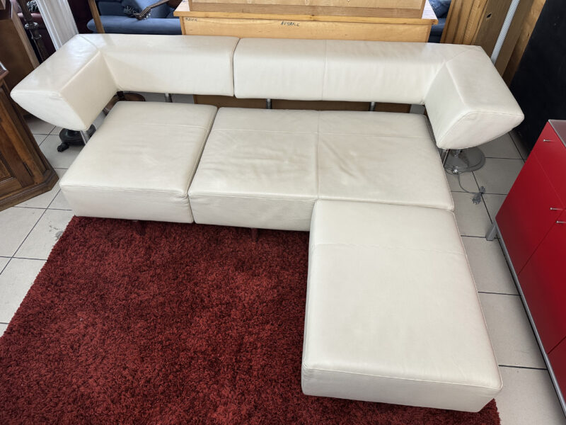 Designer Sofa von COR – Modell ARTHE in cremefarbenem Leder - Image 2