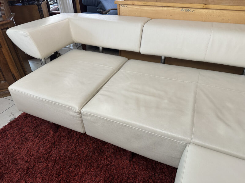 Designer Sofa von COR – Modell ARTHE in cremefarbenem Leder - Image 4