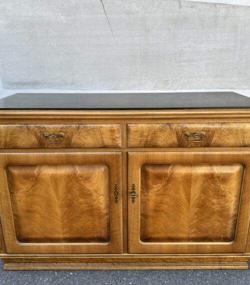 Vintage Anrichte mit Steinplatte – mit Besteckeinsatz