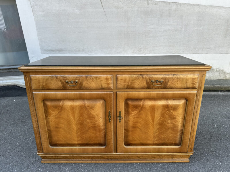 Vintage Anrichte mit Steinplatte – mit Besteckeinsatz