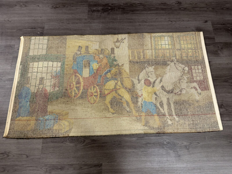 Vintage Wandteppich „The Arrival“ – Bondax Axminster England, 123 × 68 cm - Image 7