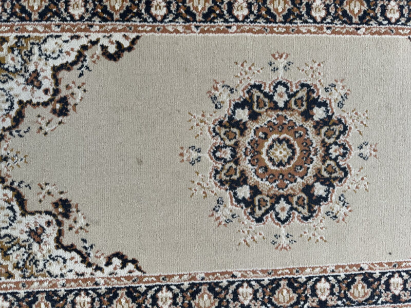Orientteppich mit Bordürenmuster in warmen Beigeton, 162 × 79 cm - Image 5