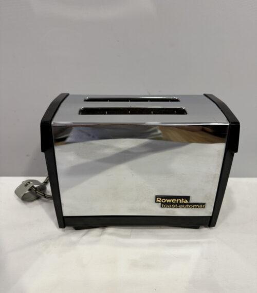 Vintage Rowenta Toaster mit Chromgehäuse und Stoffkabel