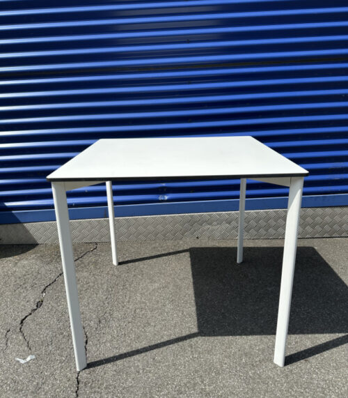 Stabiler mehrzwecke Tisch, weiss beschichtet, 80 × 80 cm
