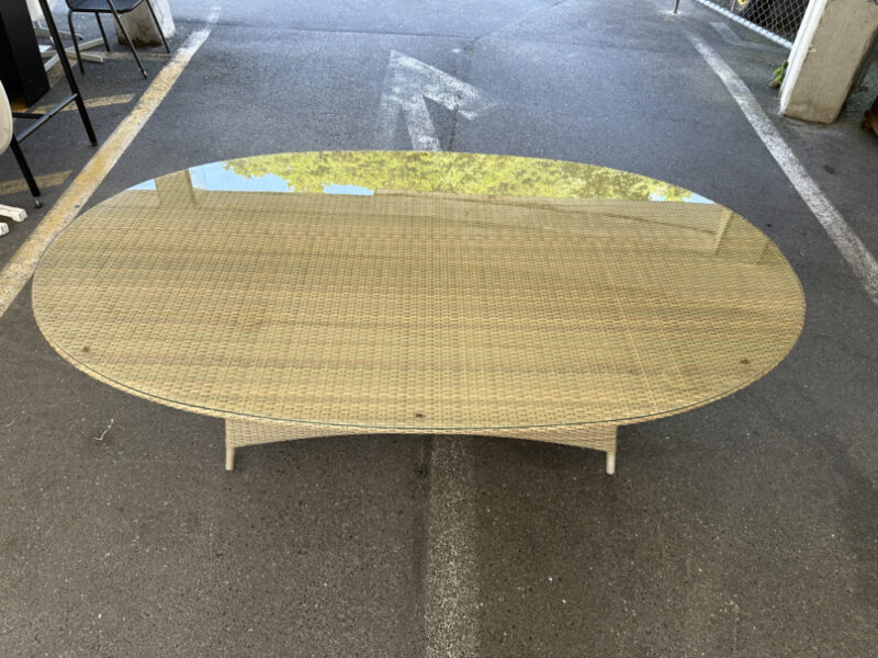 Ovaler Outdoor-Tisch von Dedon mit Glasplatte 220 x 130 cm - Image 2