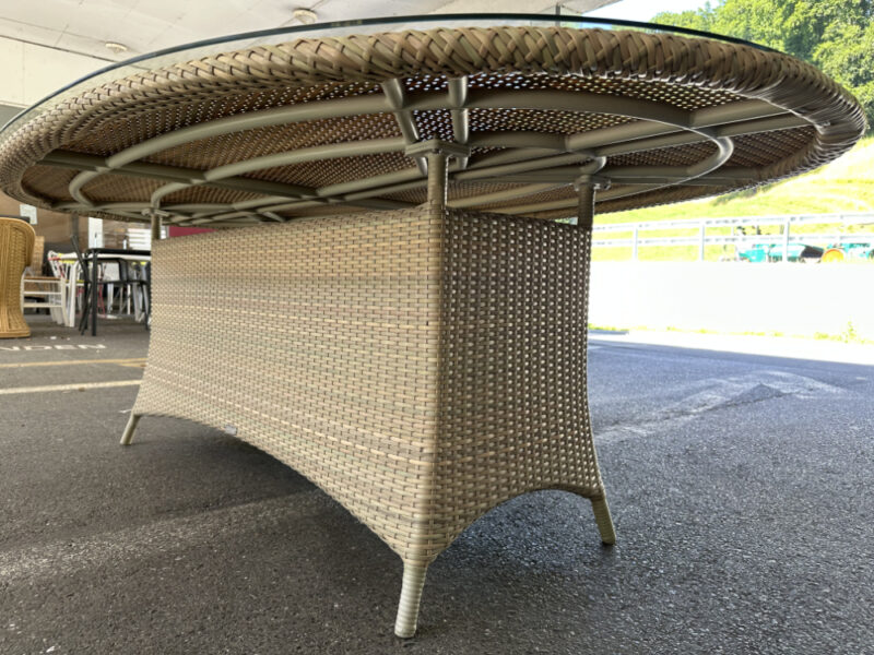 Ovaler Outdoor-Tisch von Dedon mit Glasplatte 220 x 130 cm - Image 6