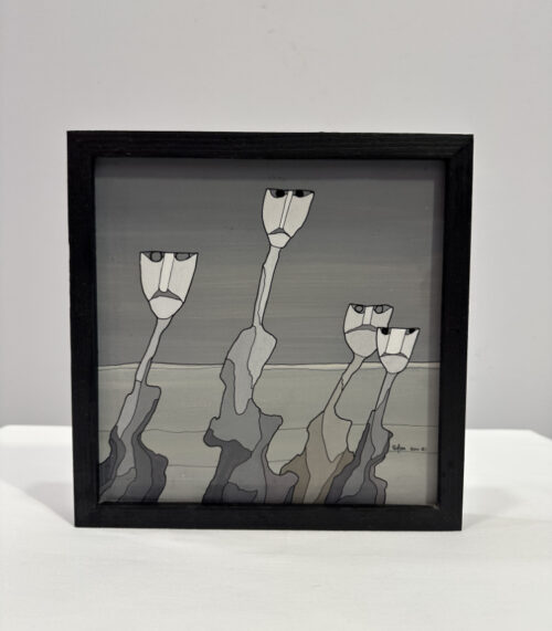 Acrylbild "Les Badanos" von Roland Fasnacht signiert 1981