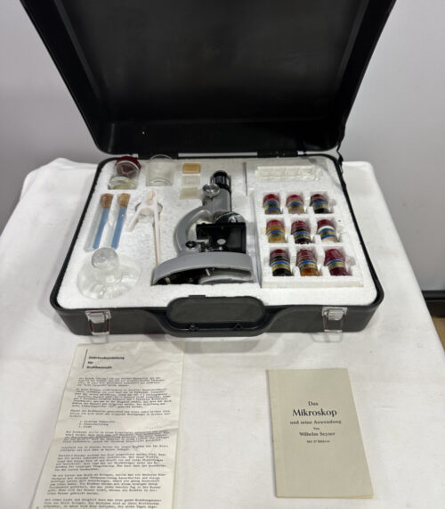 Mikroskop Set im Hartschalenkoffer – komplett mit Zubehör, Proben und Anleitung