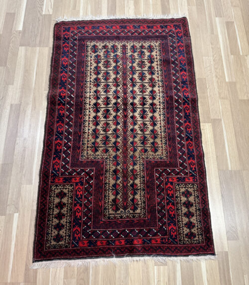 Orientteppich Belutsch – Handgeknüpft, geometrisches Muster, 157 x 92 cm