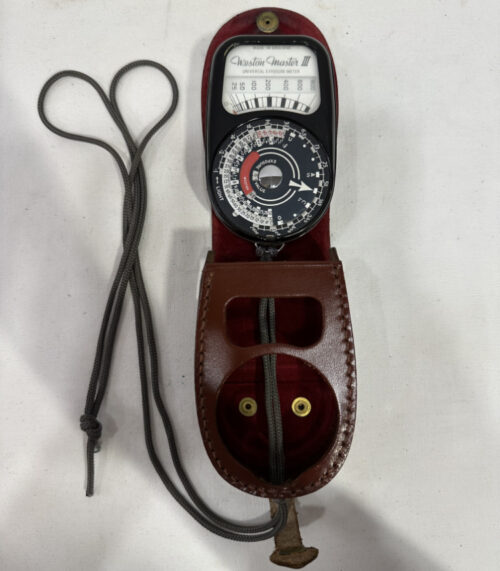 Weston Master III Belichtungsmesser im Lederetui, Modell S141.3, Made in England