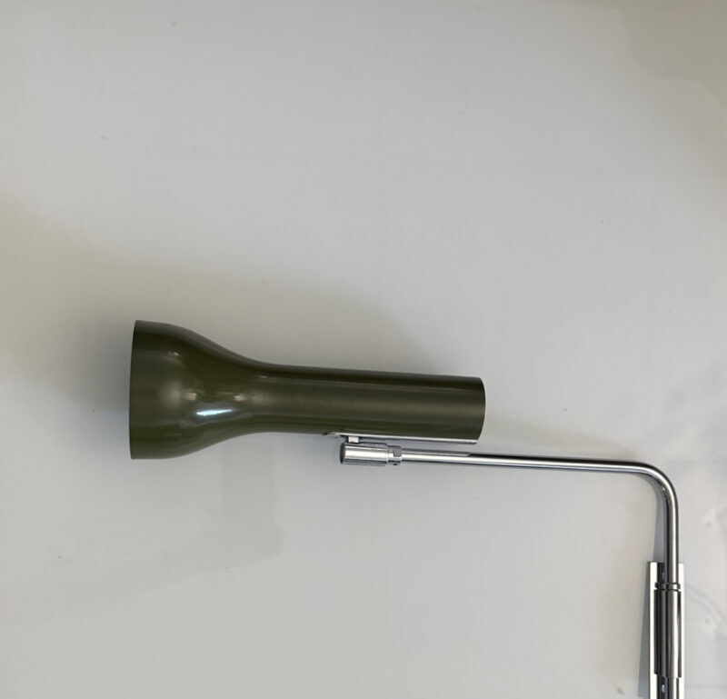 2er-Set Vintage Wandleuchten von Lad Team für Swiss Lamps, Olivgrün, 1960 - Image 5